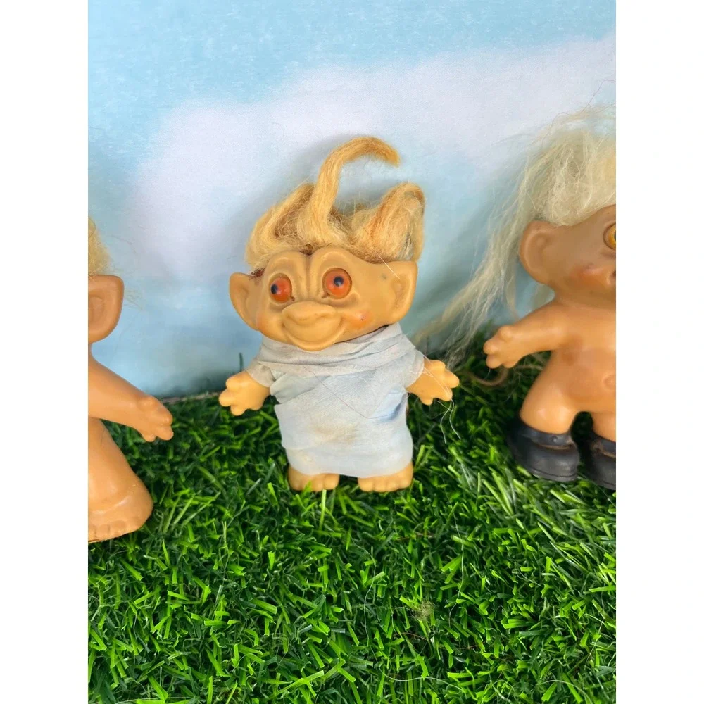LOT OF 3 VINTAGE THOMAS DAM THINGS TROLL DOLLS 1960s